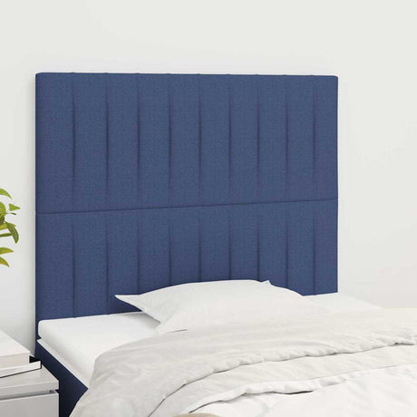 Vidaxl hoofdbord blauw 90x5x118 128 cm stof