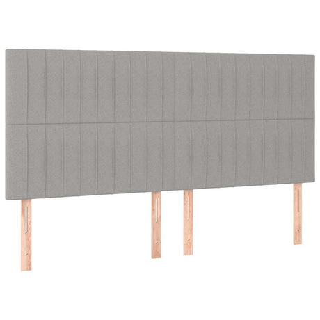 Vidaxl hoofdbord lichtgrijs 160x5x118 128 cm stof