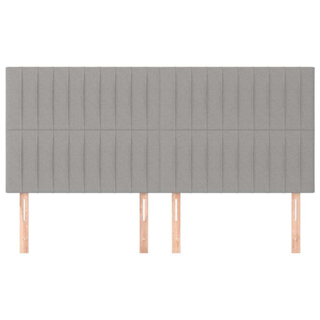 Vidaxl hoofdbord lichtgrijs 160x5x118 128 cm stof