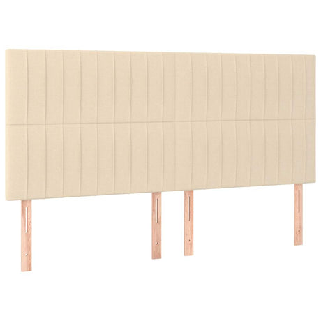 Vidaxl hoofdbord crème 160x5x118 128 cm stof