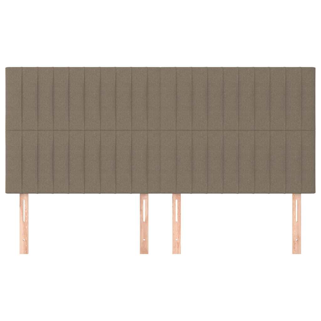 Vidaxl hoofdbord taupe 180x5x118 128 cm stof
