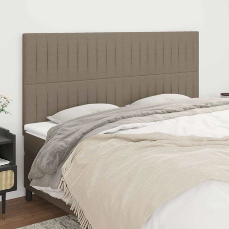 Vidaxl hoofdbord taupe 180x5x118 128 cm stof