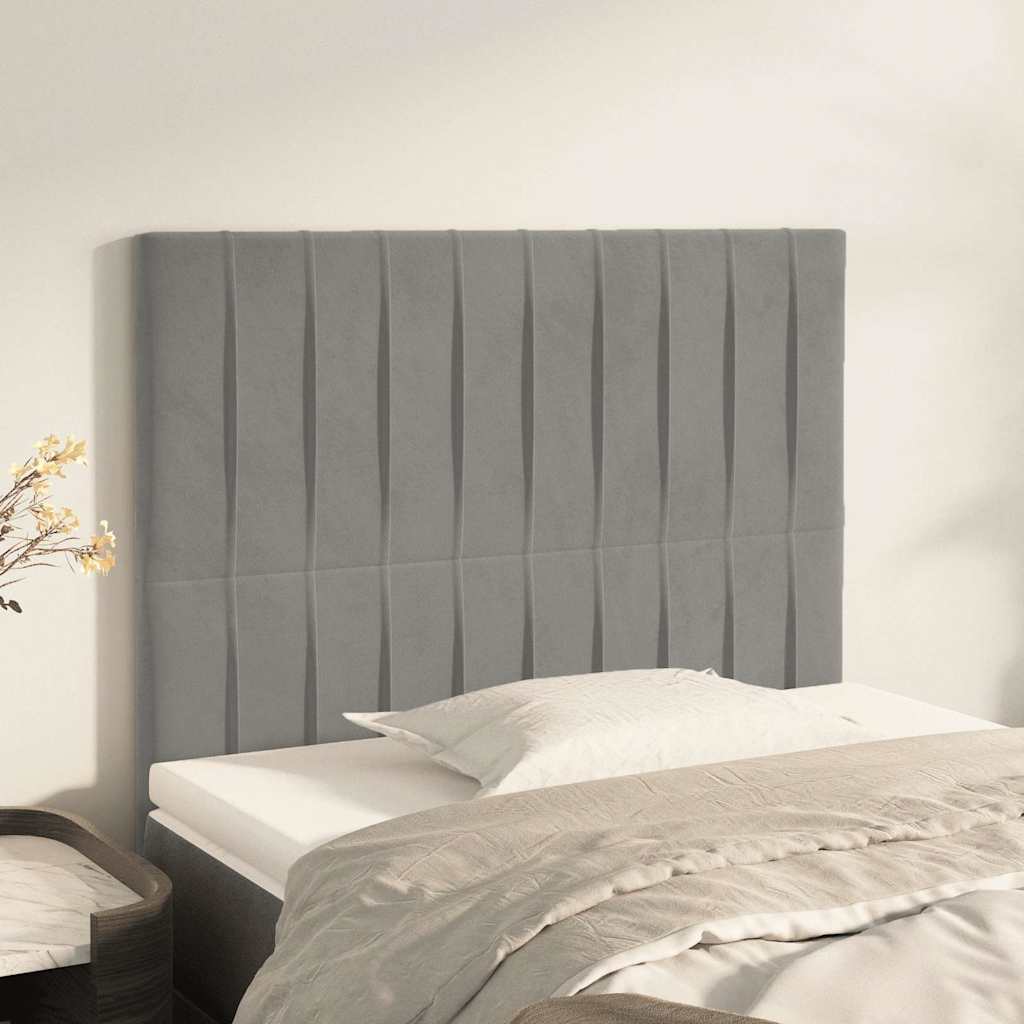 Vidaxl hoofdbord lichtgrijs 90x5x118 128 cm fluweel