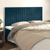 Vidaxl hoofdbord donkerblauw 180x5x118 128 cm fluweel