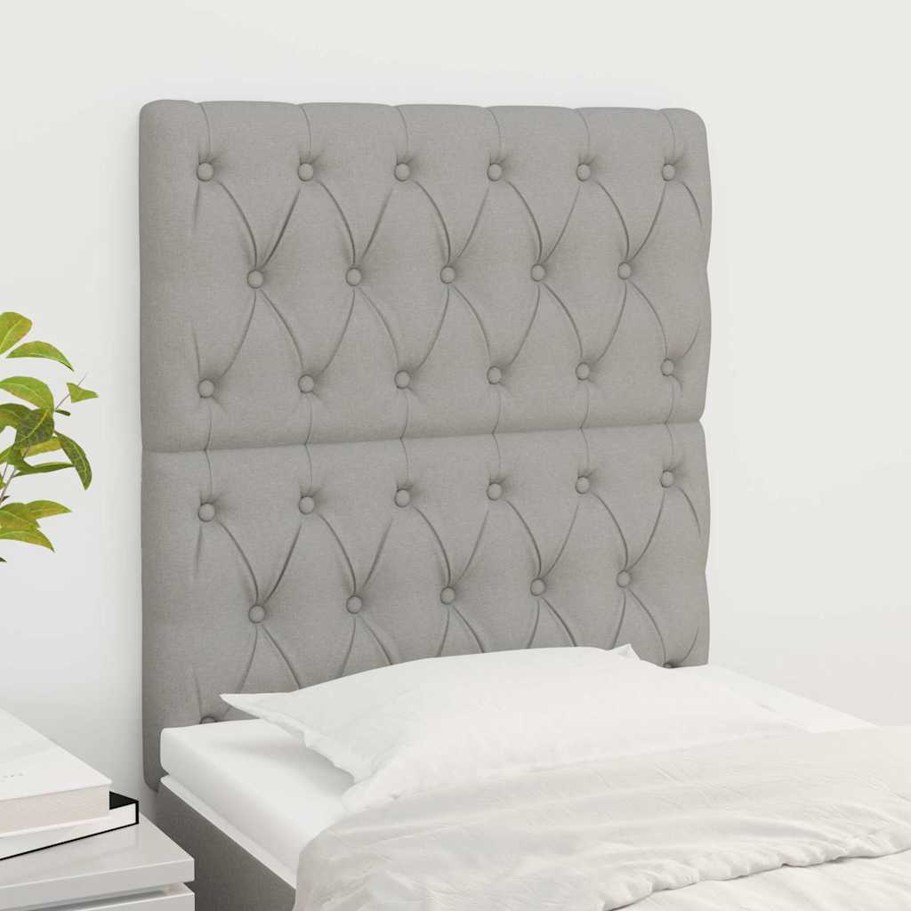 Vidaxl hoofdbord lichtgrijs 80x7x118 128 cm stof