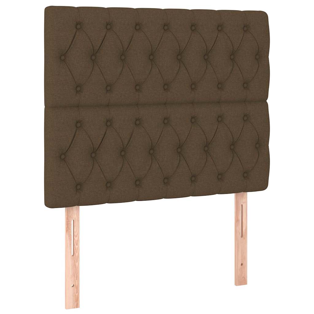 Vidaxl hoofdbord donkerbruin 100x7x118 128 cm stof