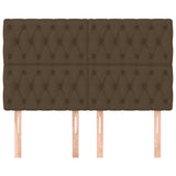 Vidaxl hoofdbord donkerbruin 144x7x118 128 cm stof