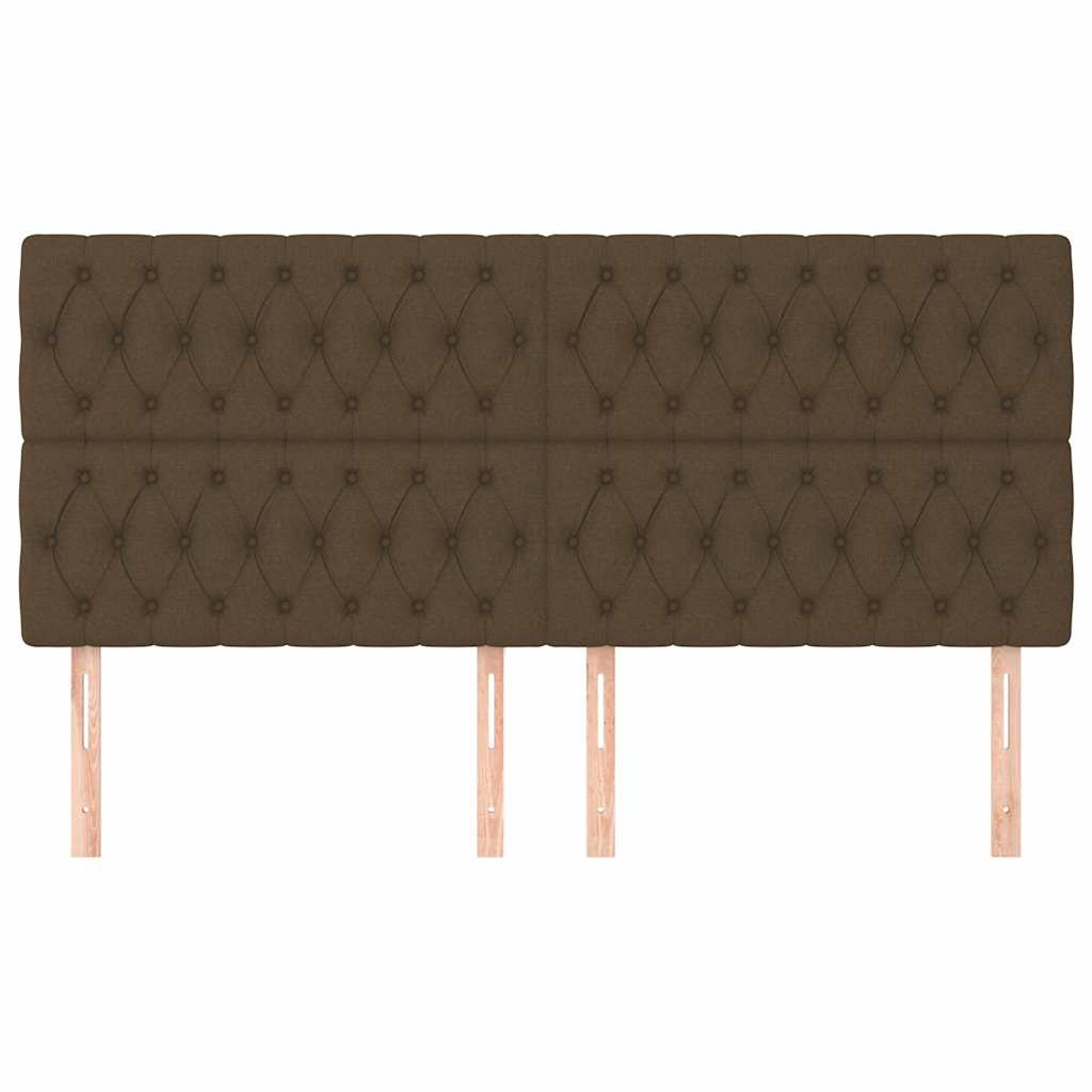 Vidaxl hoofdbord donkerbruin 180x7x118 128 cm stof