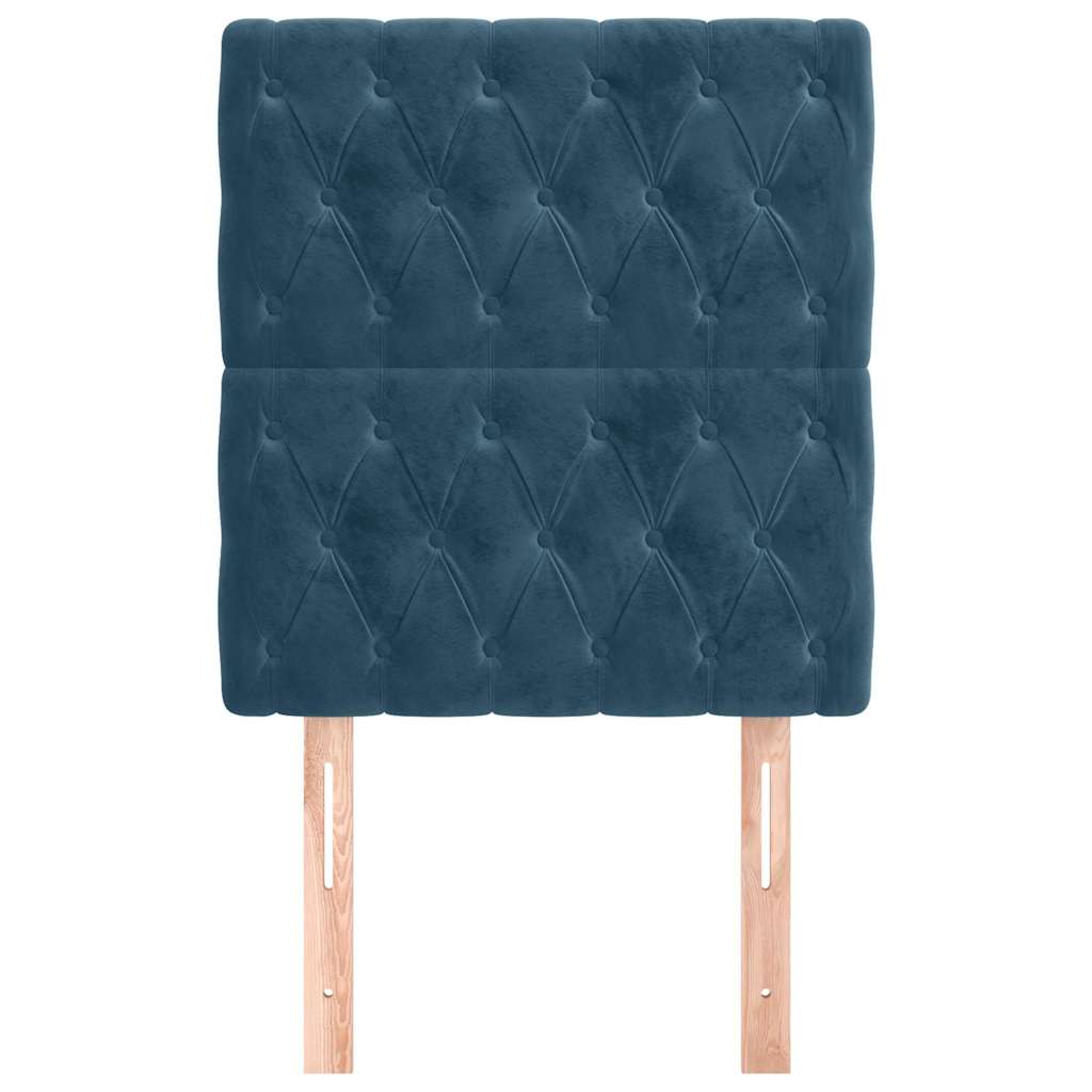 Vidaxl hoofdbord donkerblauw 80x7x118 128 cm fluweel