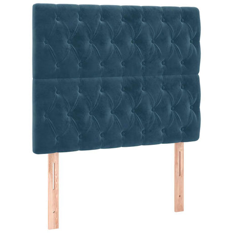 Vidaxl hoofdbord donkerblauw 100x7x118 128 cm fluweel