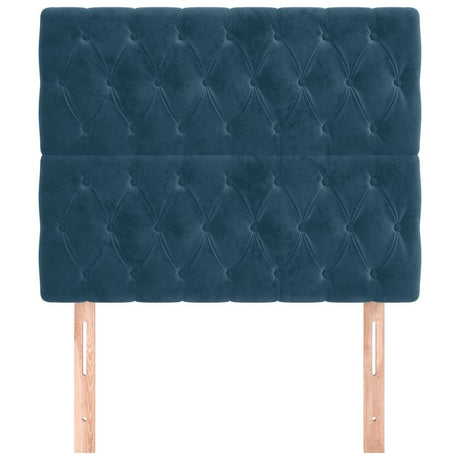 Vidaxl hoofdbord donkerblauw 100x7x118 128 cm fluweel