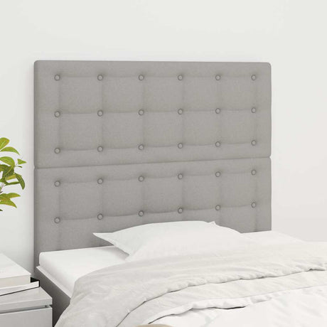 Vidaxl hoofdbord lichtgrijs 90x5x118 128 cm stof
