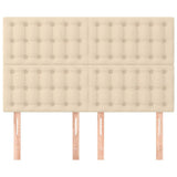 Vidaxl hoofdbord crème 144x5x118 128 cm stof