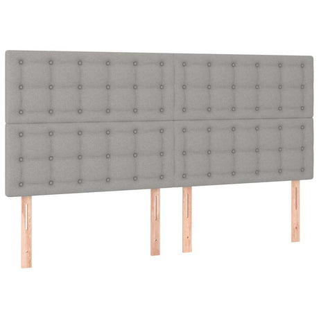 Vidaxl hoofdbord lichtgrijs 160x5x118 128 cm stof