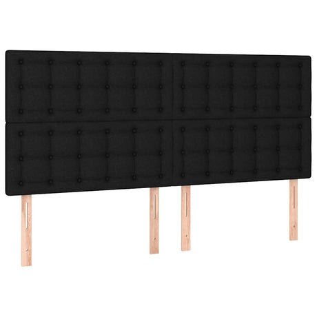 Vidaxl hoofdbord zwart 160x5x118 128 cm stof
