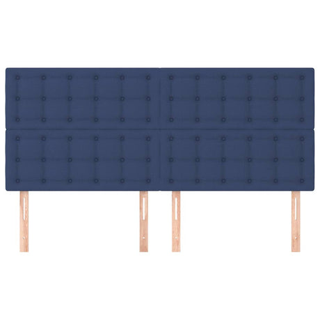 Vidaxl hoofdbord blauw 160x5x118 128 cm stof