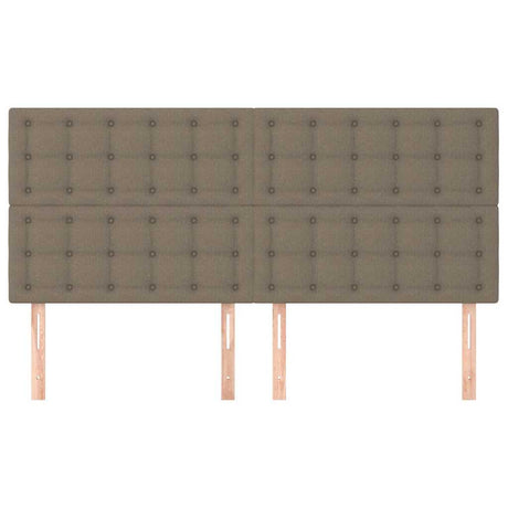 Vidaxl hoofdbord taupe 180x5x118 128 cm stof