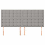 Vidaxl hoofdbord lichtgrijs 200x5x118 128 cm stof
