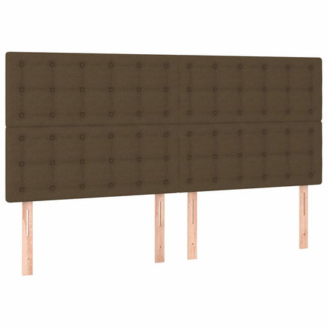 Vidaxl hoofdbord donkerbruin 200x5x118 128 cm stof