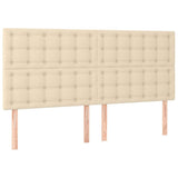 Vidaxl hoofdbord crème 200x5x118 128 cm stof