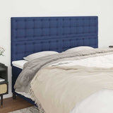 Vidaxl hoofdbord blauw 200x5x118 128 cm stof