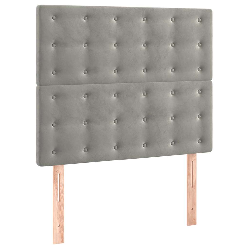 Vidaxl hoofdbord lichtgrijs 80x5x118 128 cm fluweel