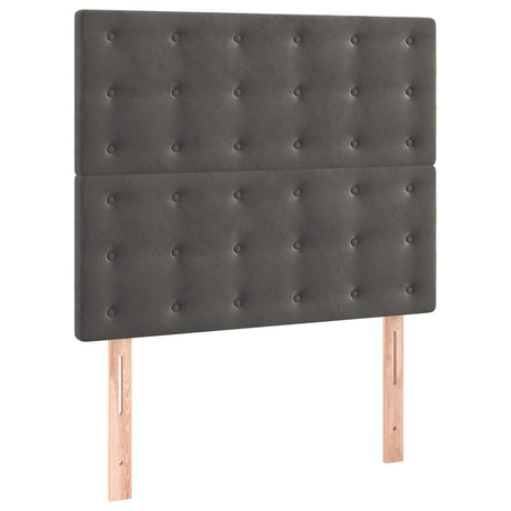 Vidaxl hoofdbord donkergrijs 80x5x118 128 cm fluweel