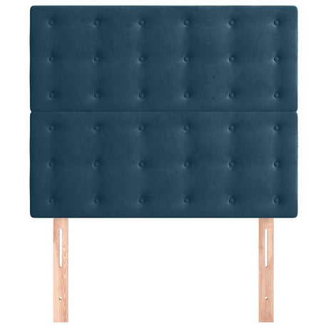 Vidaxl hoofdbord donkerblauw 90x5x118 128 cm fluweel