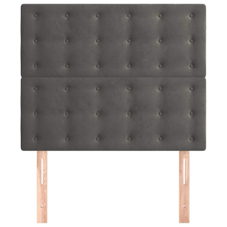 Vidaxl hoofdbord donkergrijs 100x5x118 128 cm fluweel