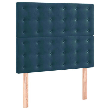 Vidaxl hoofdbord donkerblauw 100x5x118 128 cm fluweel