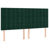 Vidaxl hoofdbord donkergroen 160x5x118 128 cm fluweel