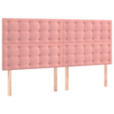 Vidaxl hoofdbord roze 160x5x118 128 cm fluweel