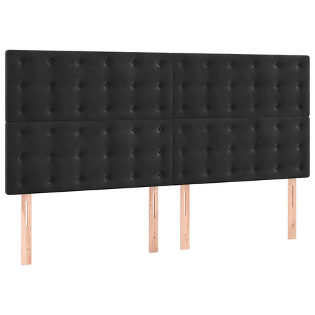 Vidaxl hoofdbord zwart 180x5x118 128 cm fluweel