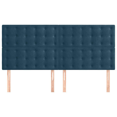Vidaxl hoofdbord donkerblauw 180x5x118 128 cm fluweel