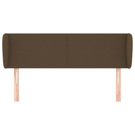 Vidaxl hoofdbord met randen 147x23x78 88 cm stof donkerbruin