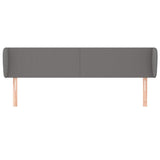 Vidaxl hoofdbord met randen 163x23x78 88 cm stof donkergrijs
