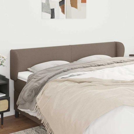 Vidaxl hoofdbord met randen 163x23x78 88 cm stof taupe