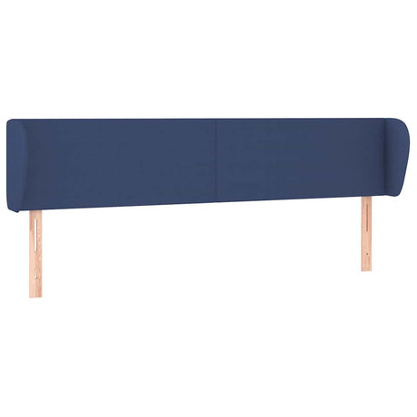 Vidaxl hoofdbord met randen 163x23x78 88 cm stof blauw