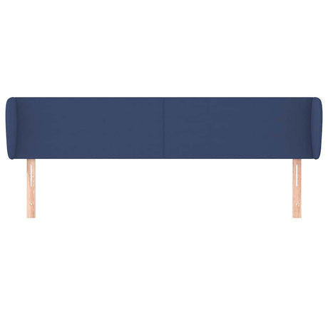 Vidaxl hoofdbord met randen 163x23x78 88 cm stof blauw