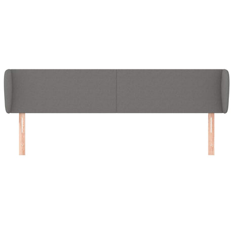Vidaxl hoofdbord met randen 203x23x78 88 cm stof donkergrijs