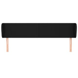Vidaxl hoofdbord met randen 203x23x78 88 cm stof zwart