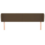 Vidaxl hoofdbord met randen 203x23x78 88 cm stof donkerbruin