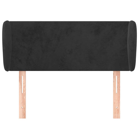Vidaxl hoofdbord met randen 83x23x78 88 cm fluweel zwart
