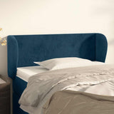 Vidaxl hoofdbord met randen 103x23x78 88 cm fluweel donkerblauw