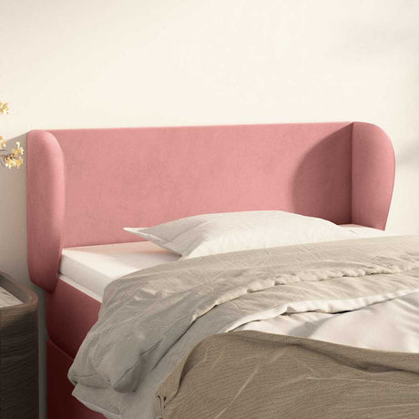 Vidaxl hoofdbord met randen 103x23x78 88 cm fluweel roze