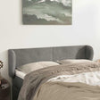 Vidaxl hoofdbord met randen 147x23x78 88 cm fluweel lichtgrijs