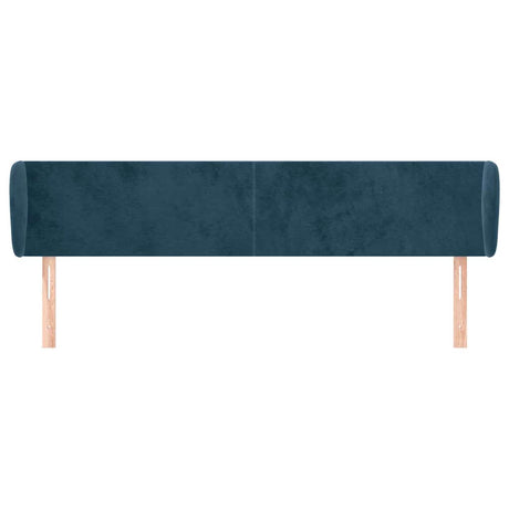 Vidaxl hoofdbord met randen 163x23x78 88 cm fluweel donkerblauw