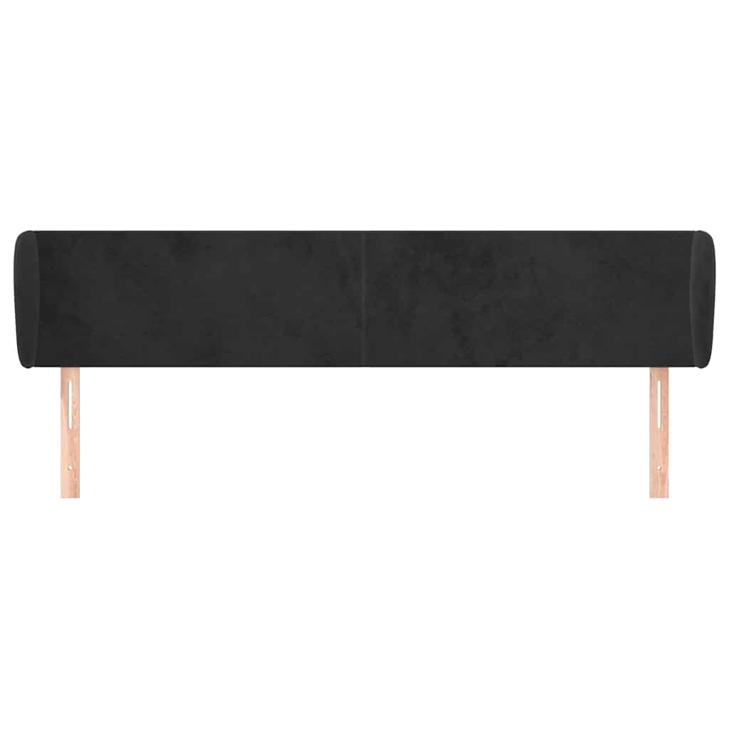 Vidaxl hoofdbord met randen 183x23x78 88 cm fluweel zwart