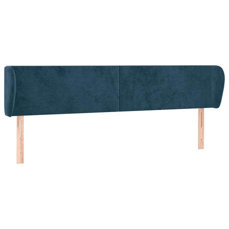 Vidaxl hoofdbord met randen 183x23x78 88 cm fluweel donkerblauw