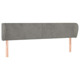 Vidaxl hoofdbord met randen 203x23x78 88 cm fluweel lichtgrijs